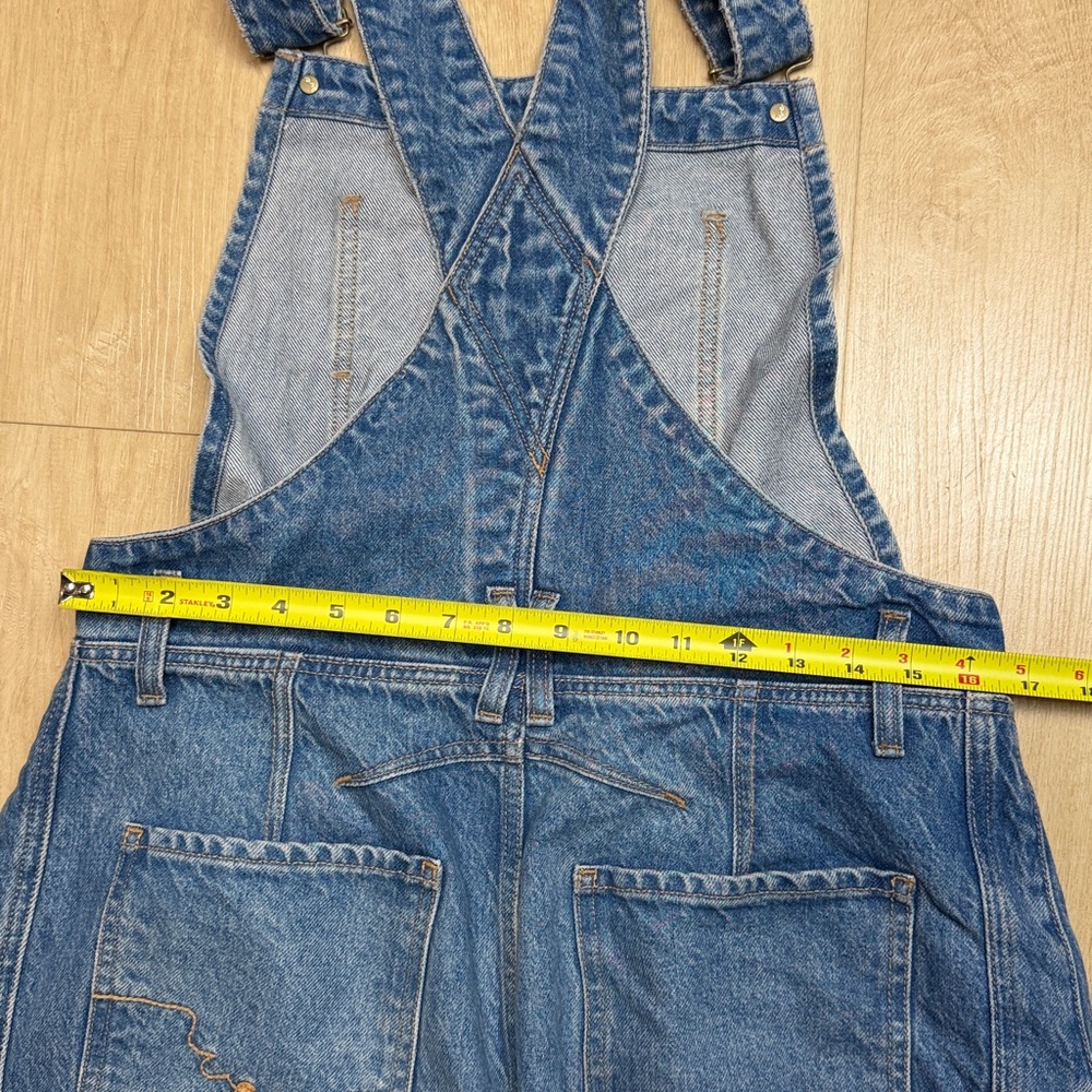 We The Free Good Luck Denim Square Neck Barrel Leg Overalls, SIZE MEDIUM - Picture 10 of 10